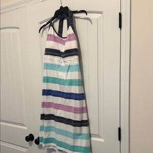 Talbots Multicolor Striped Backless Dress